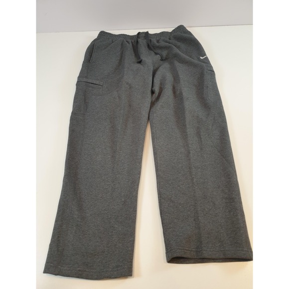 Nike Cargo Sweatpants Gray Fleece Cargo Lounge Athletic  Swoosh Logo Men's 2XL - Picture 1 of 12
